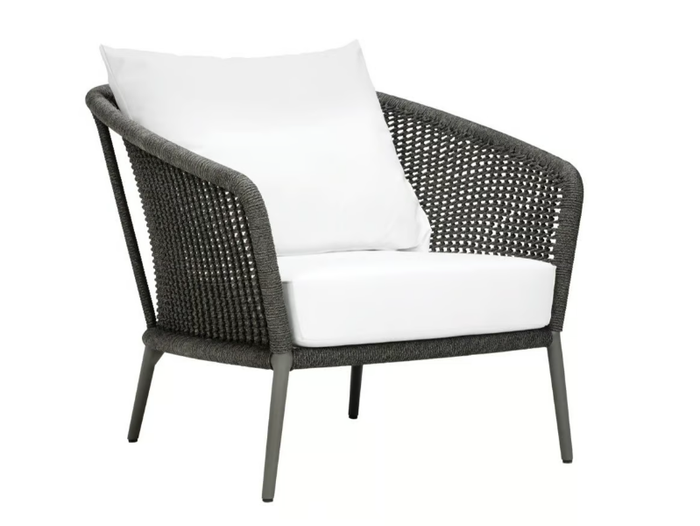 KNOT - Olefin rope armchair with armrests _ JANUS et Cie